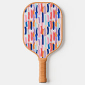 Farbenfrohe Pinselstriche Pickleball Schläger (Vorderseite)