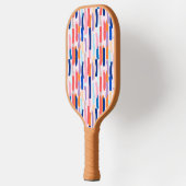 Farbenfrohe Pinselstriche Pickleball Schläger (Links)