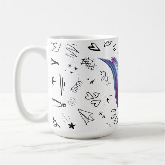 Farbenfrohe Pinselstriche S mit Doodles Kaffeetasse