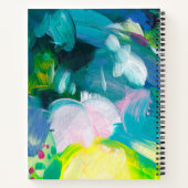 Farbenfrohe Pinselstriche Schlaganfälle SpiralNote Notizblock (Rückseite)