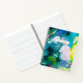 Farbenfrohe Pinselstriche Schlaganfälle SpiralNote Notizblock (Innenseite)