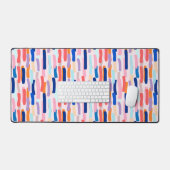 Farbenfrohe Pinselstriche Schreibtischunterlage (Tastatur & Maus)