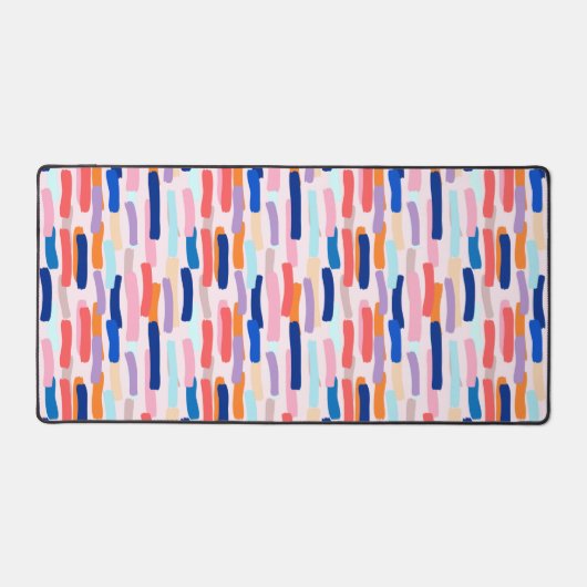 Farbenfrohe Pinselstriche Schreibtischunterlage (Vorderseite)