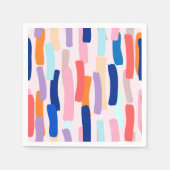 Farbenfrohe Pinselstriche Serviette (Vorderseite)