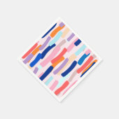 Farbenfrohe Pinselstriche Serviette (Ecke)