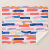Farbenfrohe Pinselstriche Sherpadecke (Vorderseite (Horizontal))