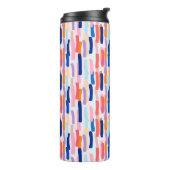 Farbenfrohe Pinselstriche Thermosbecher (Nach links gedreht)