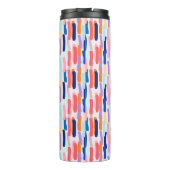 Farbenfrohe Pinselstriche Thermosbecher (Rückseite)