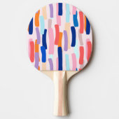 Farbenfrohe Pinselstriche Tischtennis Schläger (Vorderseite)