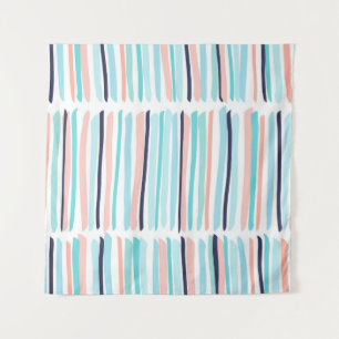 Farbenfrohe Pinselstriche: Vintage Schrift. Wandteppich