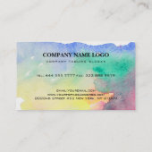 Farbenfrohe Pinselstriche Visitenkarte (Rückseite)