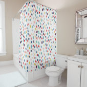 Farbenfrohe Pinselstriche: Wasserfarbe Nahtlos. Duschvorhang (Beispiel)