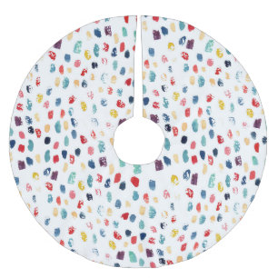 Farbenfrohe Pinselstriche: Wasserfarbe Nahtlos. Polyester Weihnachtsbaumdecke