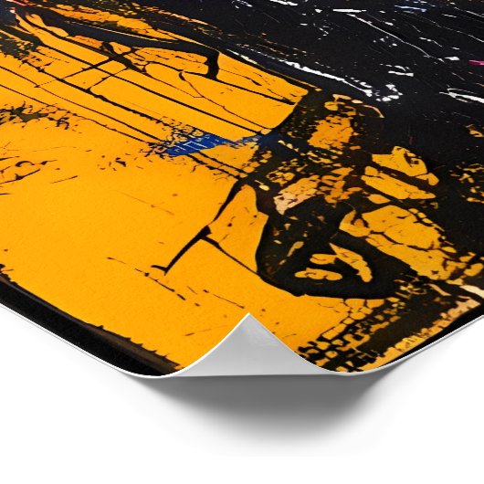 Farbenfrohe Pirate Skull Portraits Kühne Graffiti  Poster (Ecke)