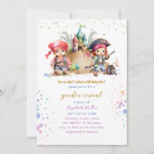 Farbenfrohe Piraten spielerisch Funny Gender Revea Einladung (Vorderseite)