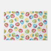 farbenfrohe Piratenschädel Fußmatte (Vorderseite)