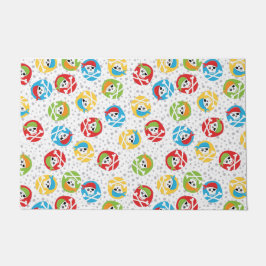 farbenfrohe Piratenschädel Fußmatte