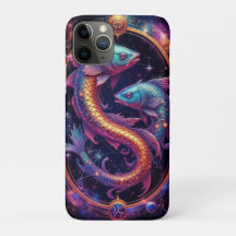 Farbenfrohe Pisces Zodiac-Symbol