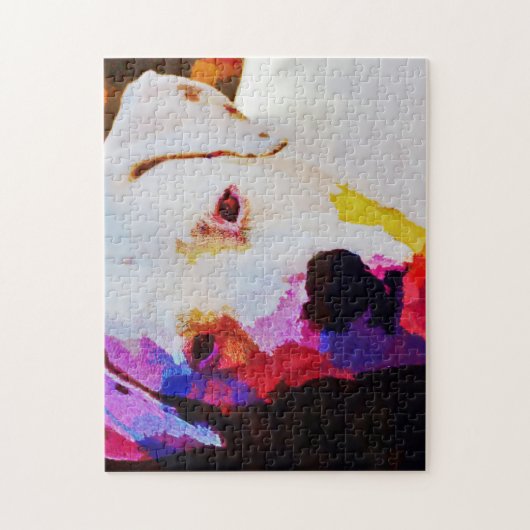 Farbenfrohe Pit Bull Dog Art Puzzle (Vertikal)