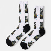 Farbenfrohe Pitbull - Niedlicher Haustier Socken (Linkes Detail)