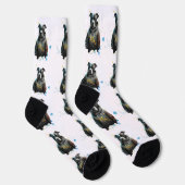 Farbenfrohe Pitbull - Niedlicher Haustier Socken (Rechts)