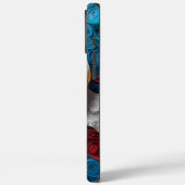 Farbenfrohe Pitbull Terrier Case-Mate iPhone Hülle (Rückseite / Links)