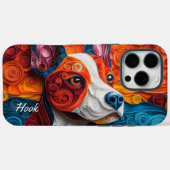 Farbenfrohe Pitbull Terrier Case-Mate iPhone Hülle (Rückseite (Horizontal))