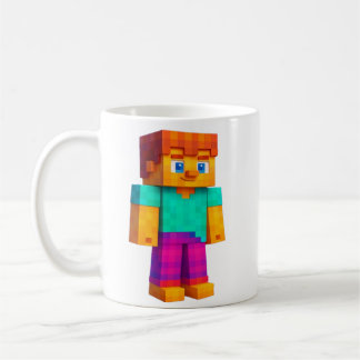 Farbenfrohe Pixel - Blockart für Kinder Kaffeetasse
