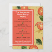 Farbenfrohe Pizza-Party Einladung (Rückseite)