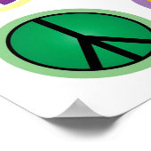 Farbenfrohe Plakette Poster (Ecke)