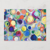 Farbenfrohe Planeten (abstrakter Expressionismus) Postkarte (Vorderseite)