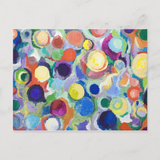 Farbenfrohe Planeten (abstrakter Expressionismus) Postkarte (Vorderseite)