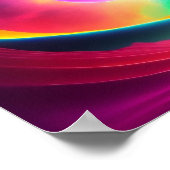 Farbenfrohe Planeten im Weltraum Poster (Ecke)