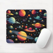 Farbenfrohe Planeten Mousepad (Mit Mouse)