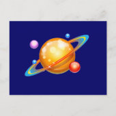 Farbenfrohe Planeten Postkarte (Vorderseite)