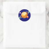 Farbenfrohe Planeten Runder Aufkleber (Tasche)