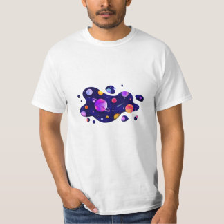 Farbenfrohe Planeten T-Shirt