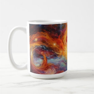Farbenfrohe Planeten Weltraum Galaxie Hintergrund Kaffeetasse