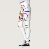 Farbenfrohe Plastikstreifen Leggings (Links)