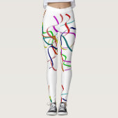 Farbenfrohe Plastikstreifen Leggings (Vorderseite)