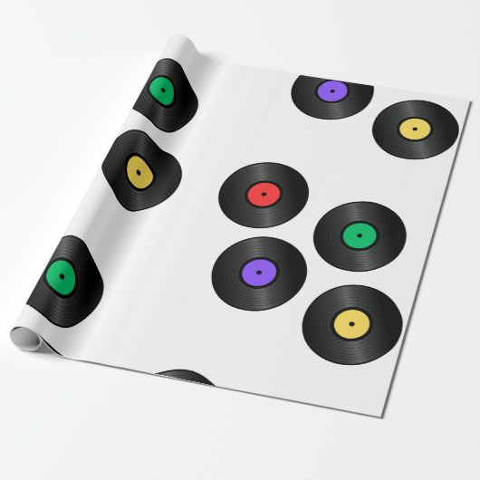 "Farbenfrohe Platten" Geschenkpapier (Ungerollt)