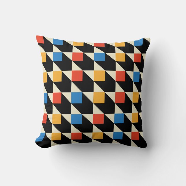 Farbenfrohe Plätze Kissen (Vorderseite)