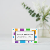 Farbenfrohe Plätze Mommy Playdate Calling Card Telefonnummerkarte (Stehend Vorderseite)