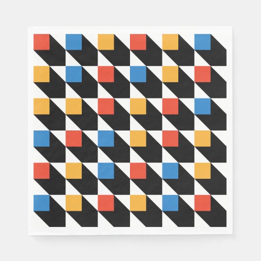 Farbenfrohe Plätze Napkin Serviette (Vorderseite)