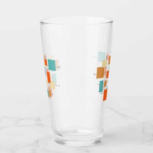 Farbenfrohe Plätze, Retro-Plätze Mitte des Jahrhun Glas (Rechts)