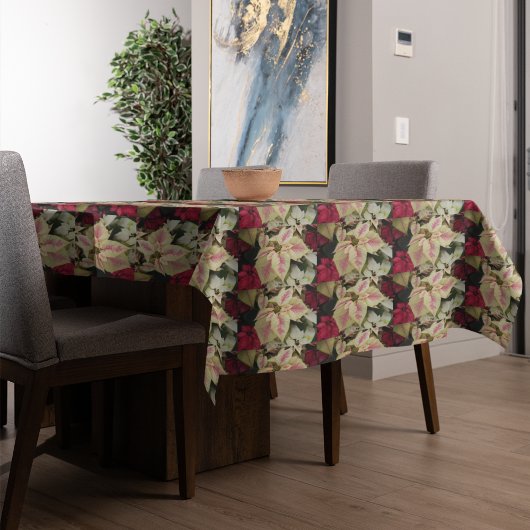 Farbenfrohe Poinsettias Pattern Urlaub Tischdecke