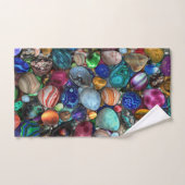 Farbenfrohe polierte Steine Badhandtuch Set (Handtuch)