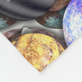 Farbenfrohe polierte Steine Fleecedecke (Ecke)