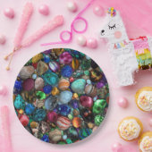 Farbenfrohe polierte Steine Pappteller (Party)