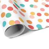 Farbenfrohe Polk a Dots Moderne Geschenkpapier (Rolleneckpunkt)